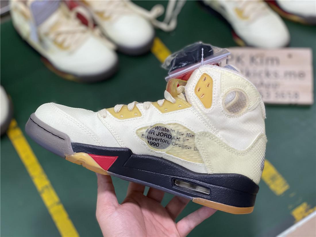 PK God Air Jordan 5 Retro X off white Sail retail materials ready to ship